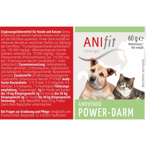 Hund Katze Nahrungsergänzungen Schonkost Hund Power-Darm 60g 1 Stück -4- Anifit